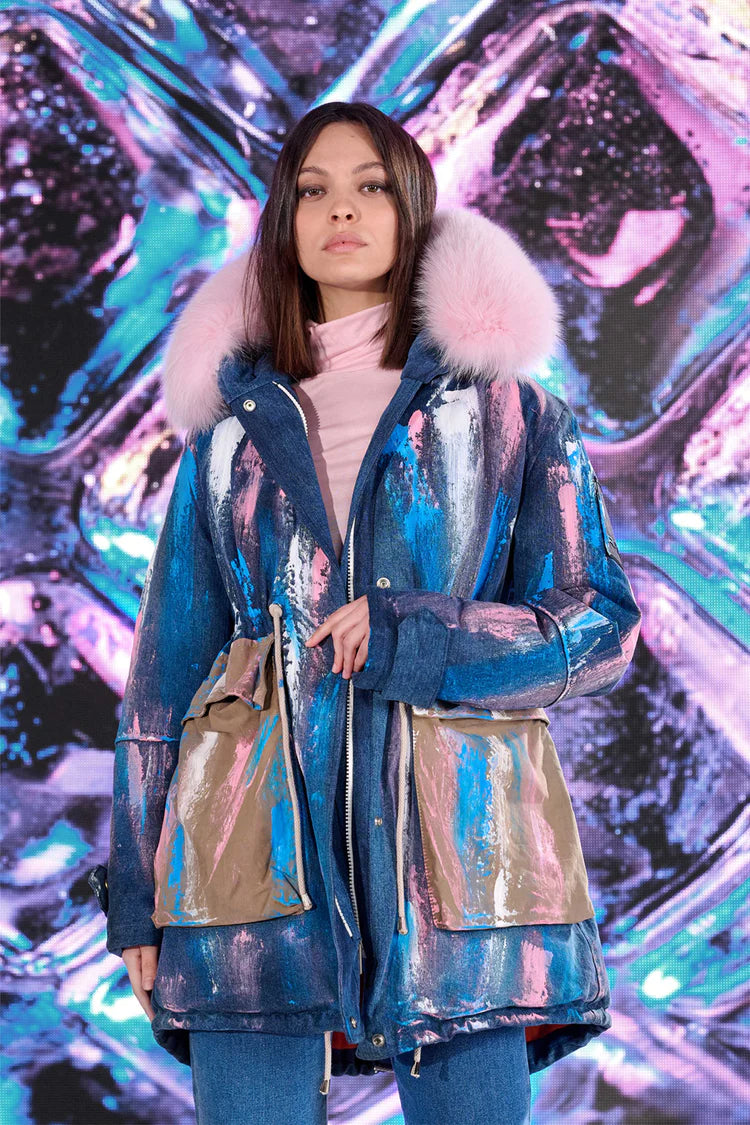 Flo &amp; Clo- Parka Miss Lungo Print