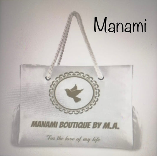 Large white travel or beach bag Manami