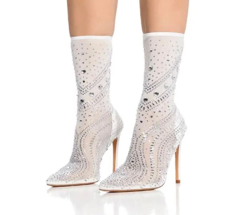 Bota transparente strass efecto diamante Islandia