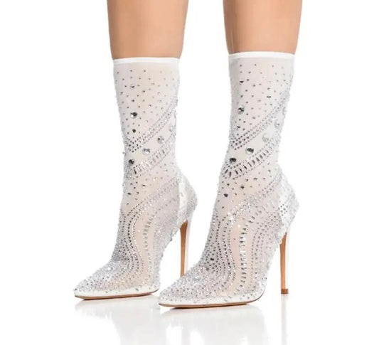 Bota transparente strass efecto diamante Islandia